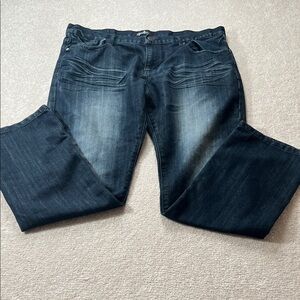 Nostic Men's Dark Wash Embellished Flap Pocket Jeans - Size 40x32